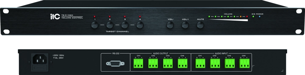 ITC TS-9106M Регулятор громкости 4 канала