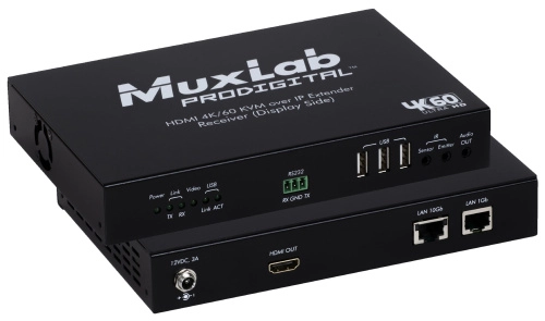 Приемник HDMI KVM OVER IP MuxLab 500760-RX-KVM