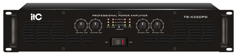 ITC TS-4350PD 4-канальный усилитель 4х200W / 8 Ом, 4х350W / 4 Ом