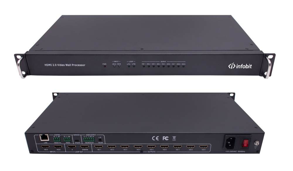 Контроллер видеостены 4K60 HDMI Infobit iWall 209