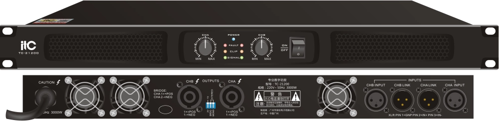 ITC TC-21200 2-канальный усилитель, 2х1200W / 8 Ом
